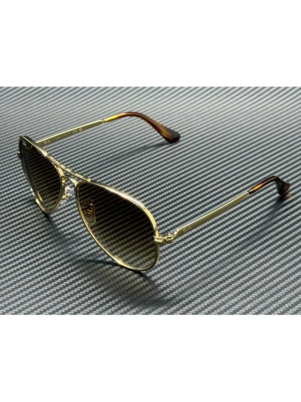 New Ray-Ban Men Arista Gold Sunglasses 58-16-145